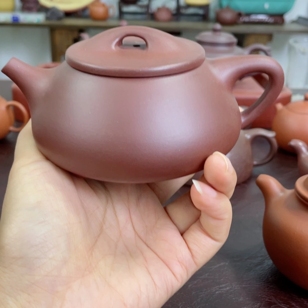 银***桥茶壶紫砂石瓢。