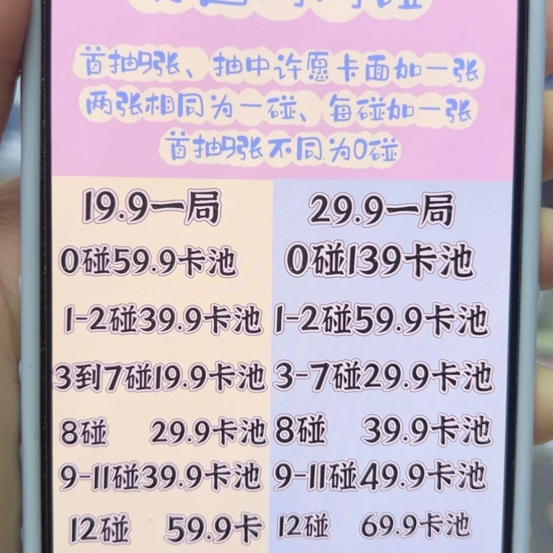 女团对对卡池（玩法看图上可累积