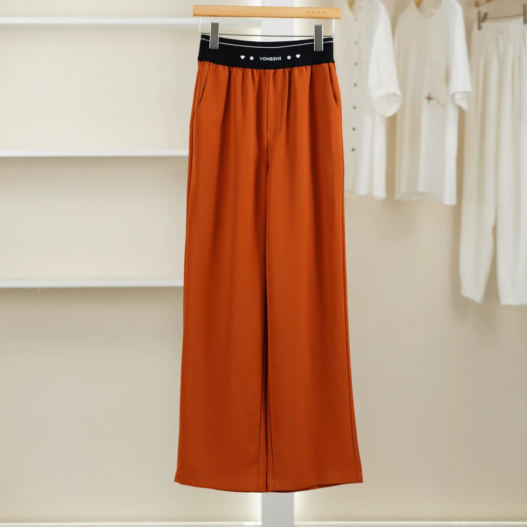 麦迪尚品【咏系列】E622 春夏优雅气质高腰显瘦时尚休闲阔腿裤