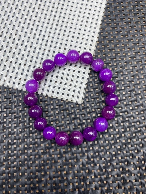 玉化紫色卡10m手串百搭881