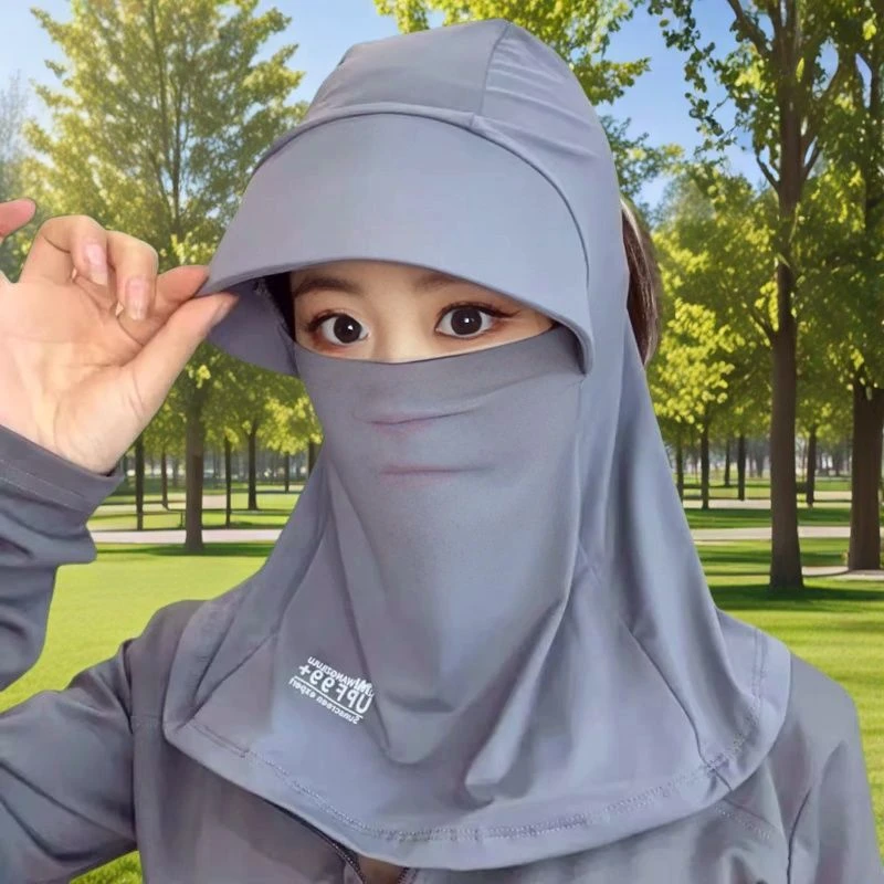 25新款夏季帽防紫外线户外骑行全脸遮阳帽子女护颈面罩太阳帽T