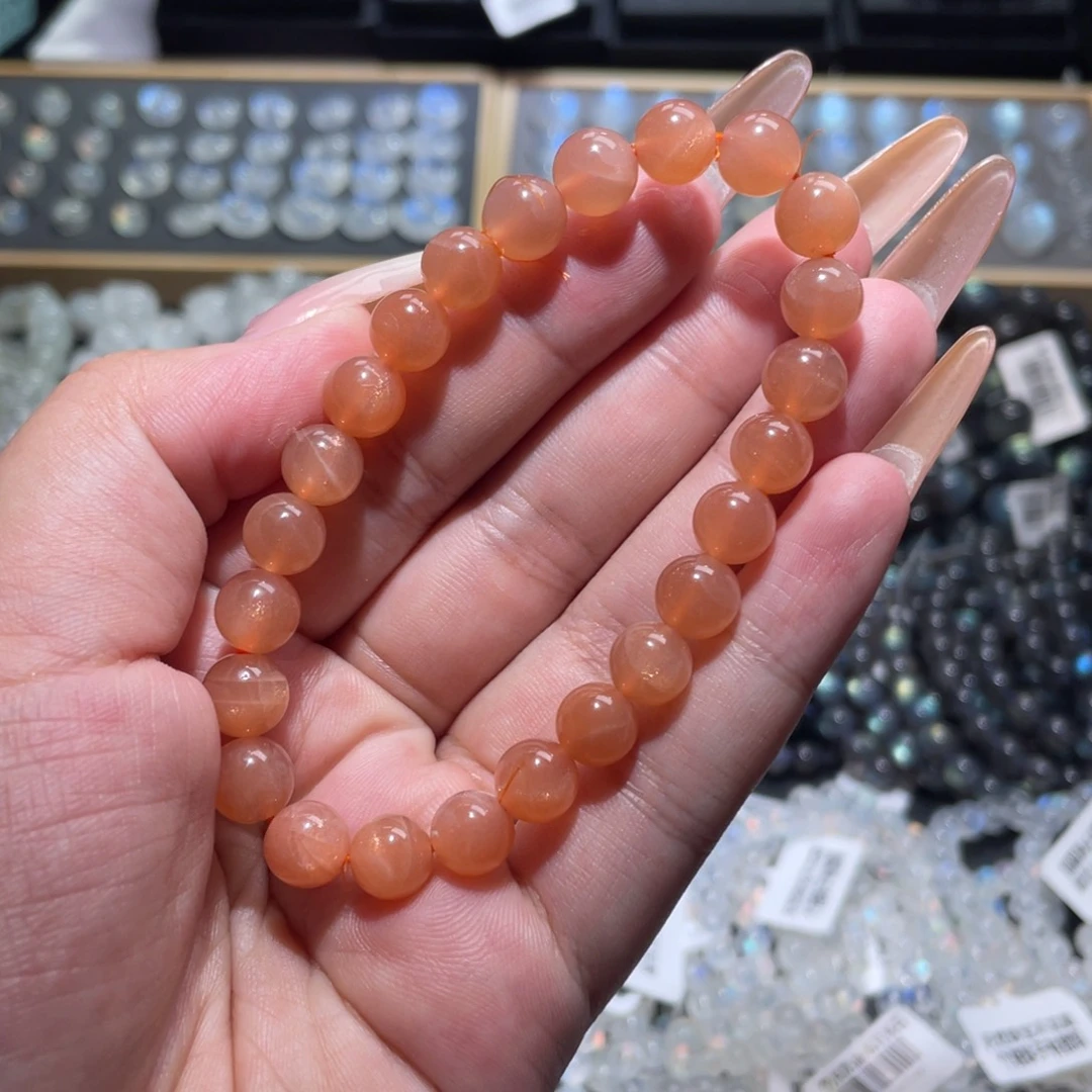 手链未镶嵌长石橙月光手链