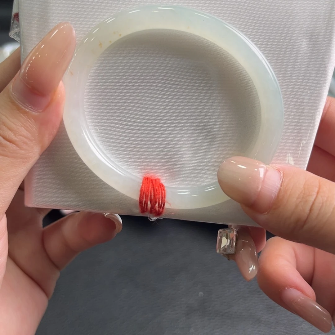 翡翠未镶嵌手镯54贵妃桂花糕