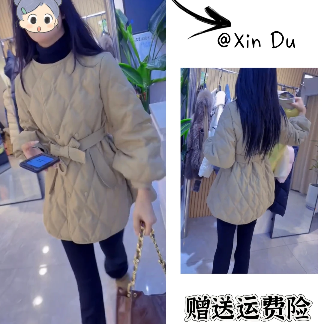 2025秋冬季新款时尚显瘦气质女士网红洋气棉服百搭款D25134