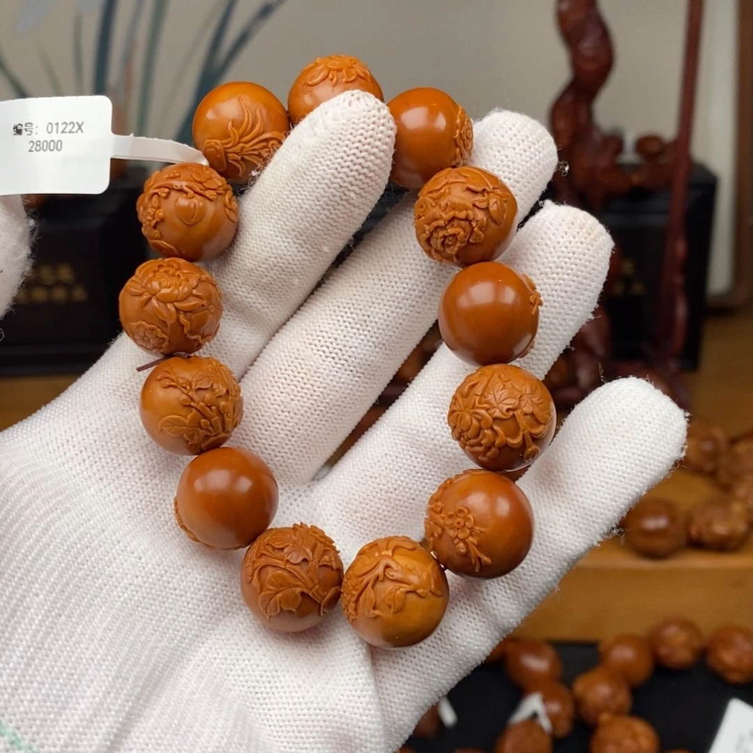 手串橄榄核许忠英老师十二月花神1.6