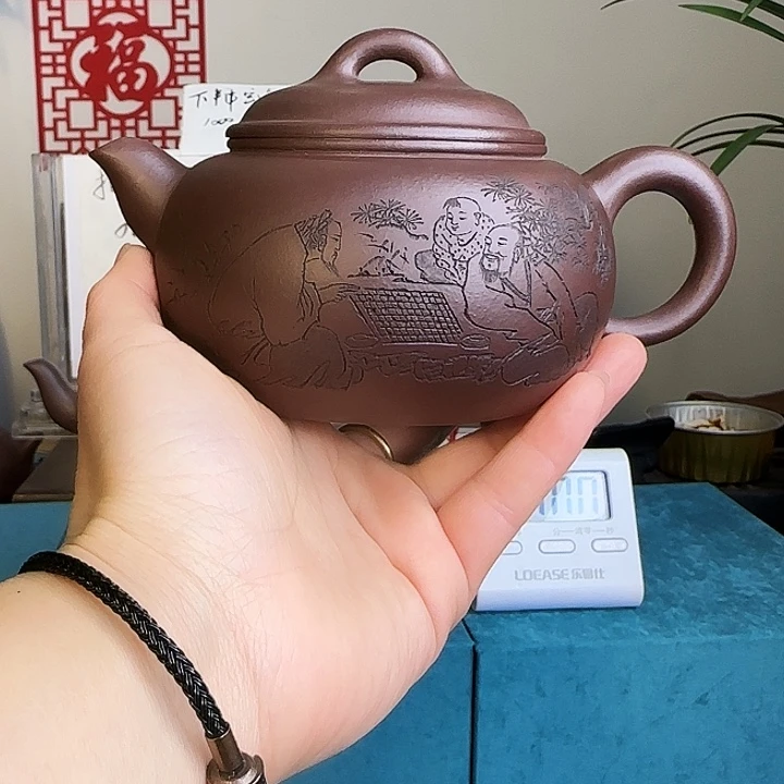 紫砂壶红****车紫砂壶 高工刻绘 唐田