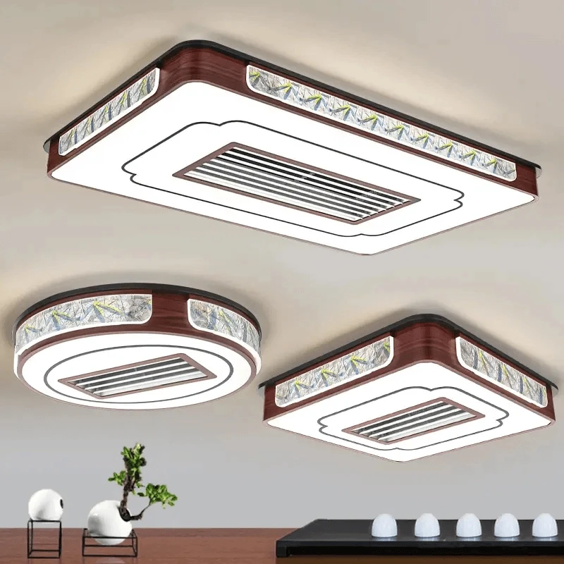 客厅无叶风扇灯现代简约大厅主灯2024新款护眼卧室餐厅吊扇灯具I5