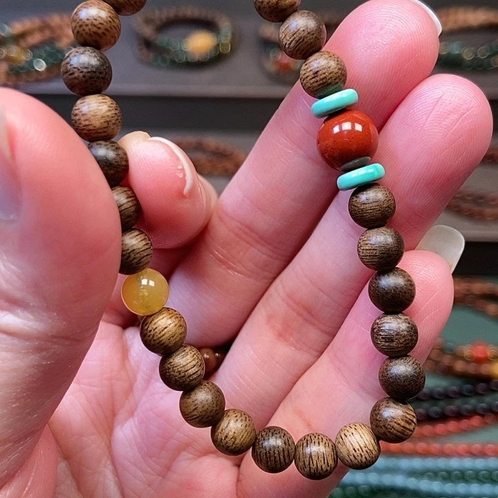 未镶嵌沉香手串0.6