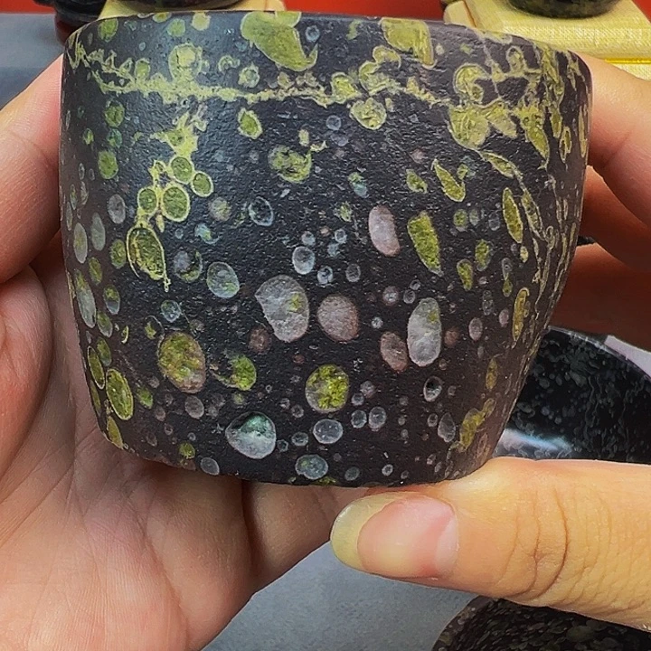 梅花玉元宝杯茶周边微瑕