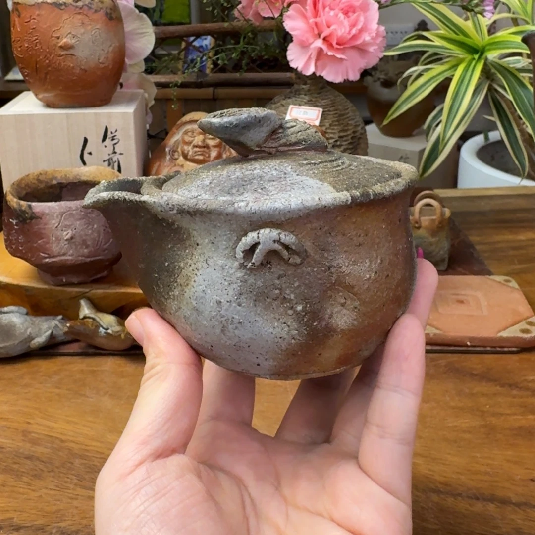 大***雁柴冈守备前烧山土手捻宝瓶福利一口价