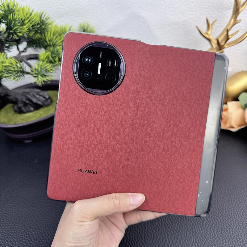 适用华为matex5手机壳新款真皮高档商务x5典藏版奢华智能视窗皮套