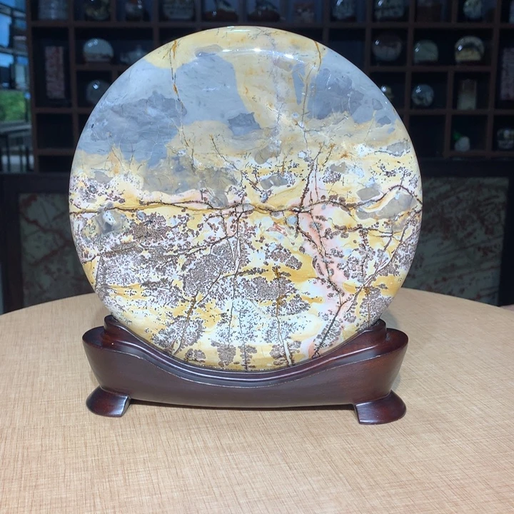 ，广西国画石摆件，收藏观赏