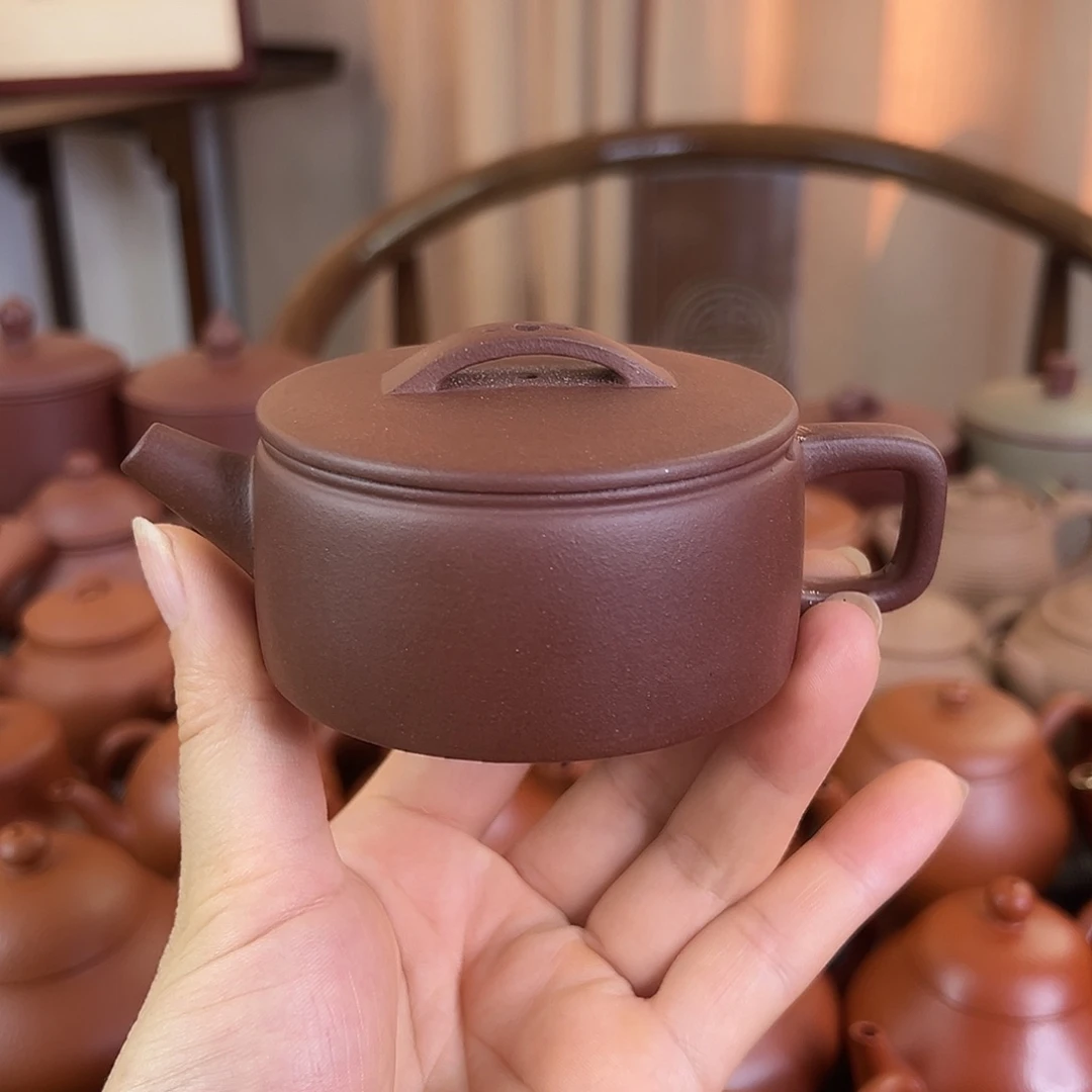 紫砂茶壶精品原矿 汉瓦 紫泥 130cc