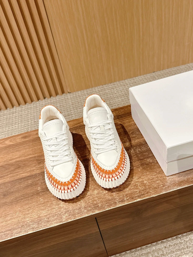 坡跟鞋厚底松糕拼色增高休闲运动鞋新款小白鞋明星同款