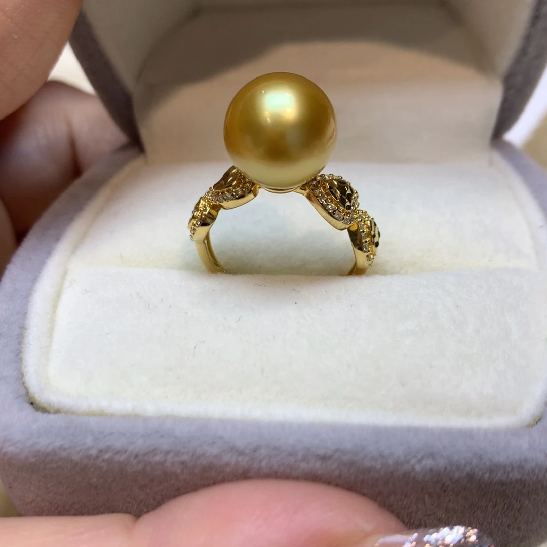 海水珍珠戒指银S925镶嵌