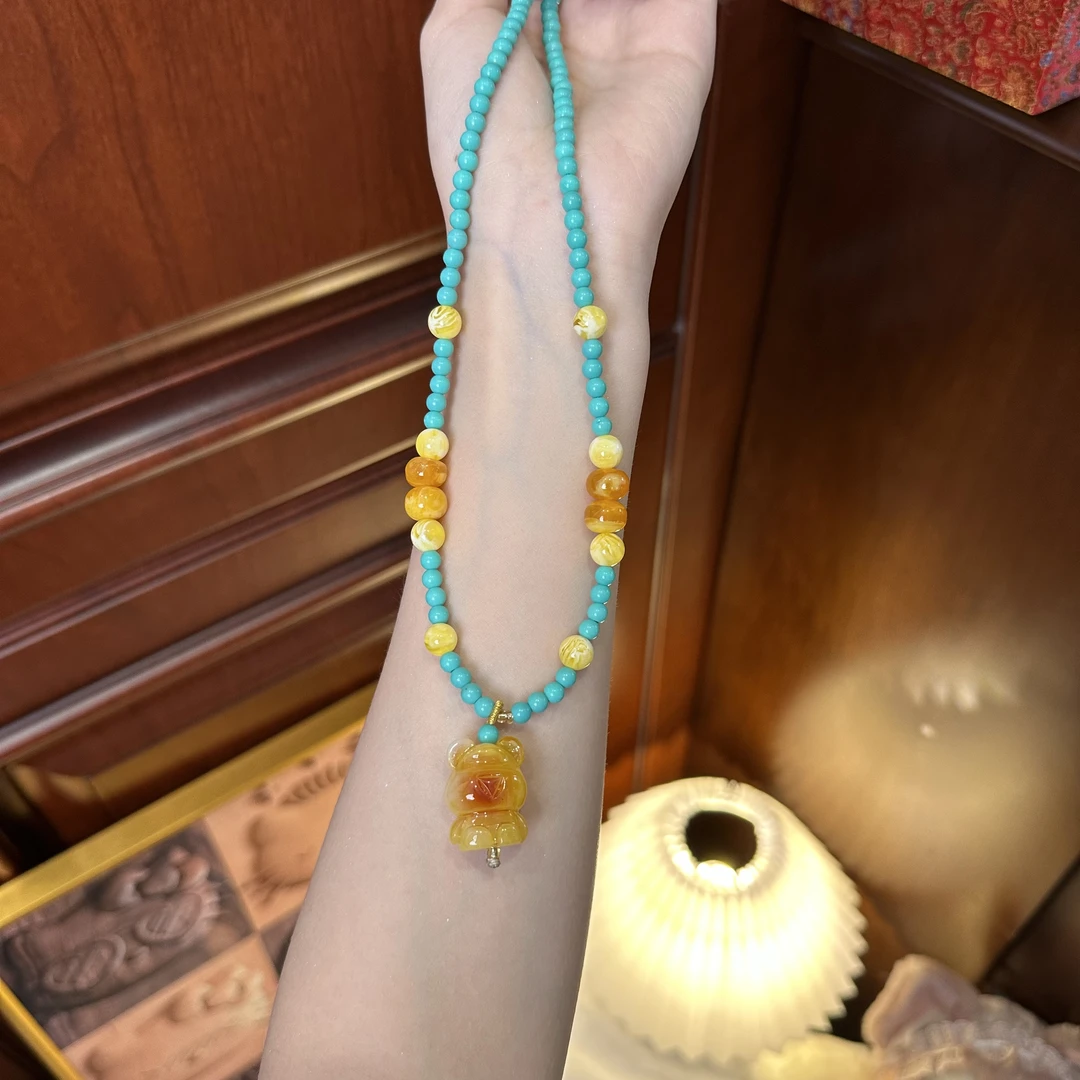 非金属树脂吊坠 【二代蜜】小熊可爱款项链