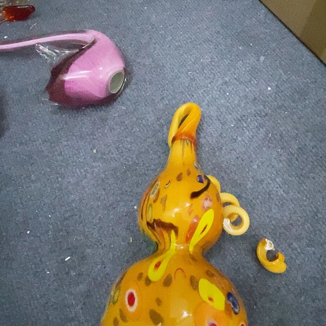 橘***水琉璃瑕疵葫芦一个