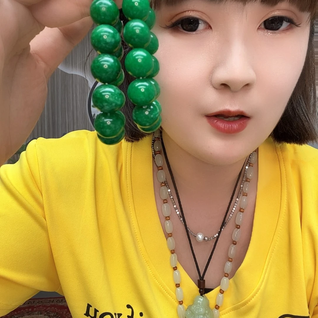 未镶嵌蛇纹石玉手链