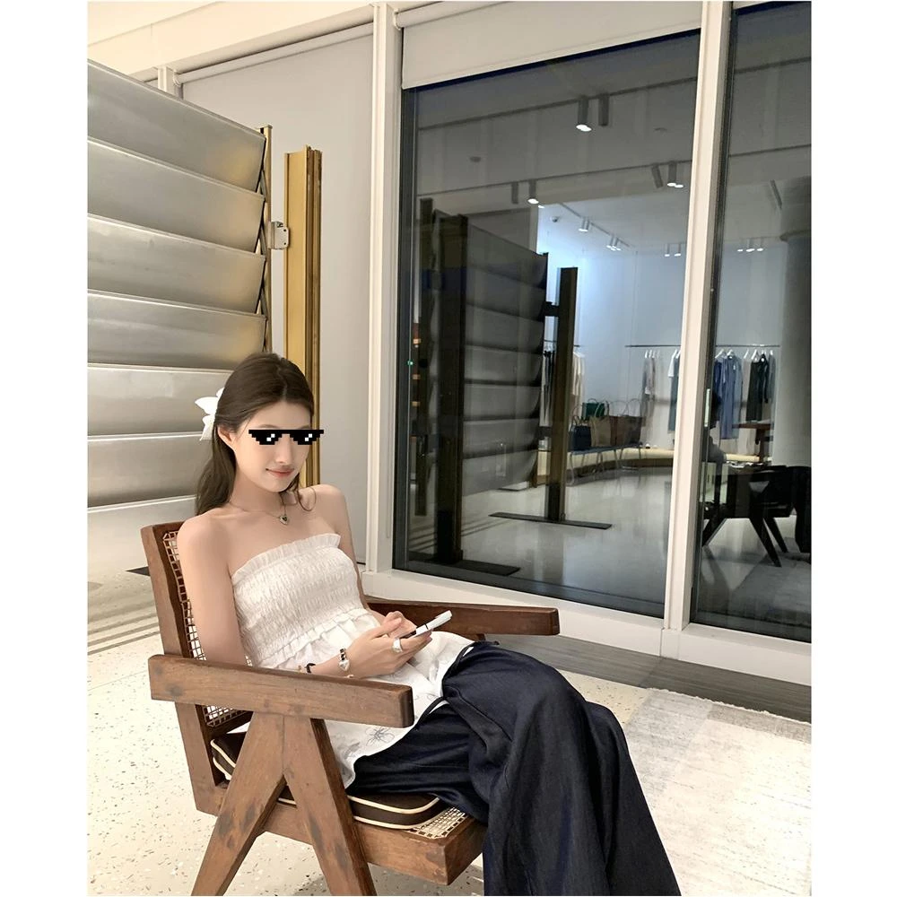 【现货】WANANTONG 都市岛屿 轻松piu亮打揽抹胸上衣女夏季修身显