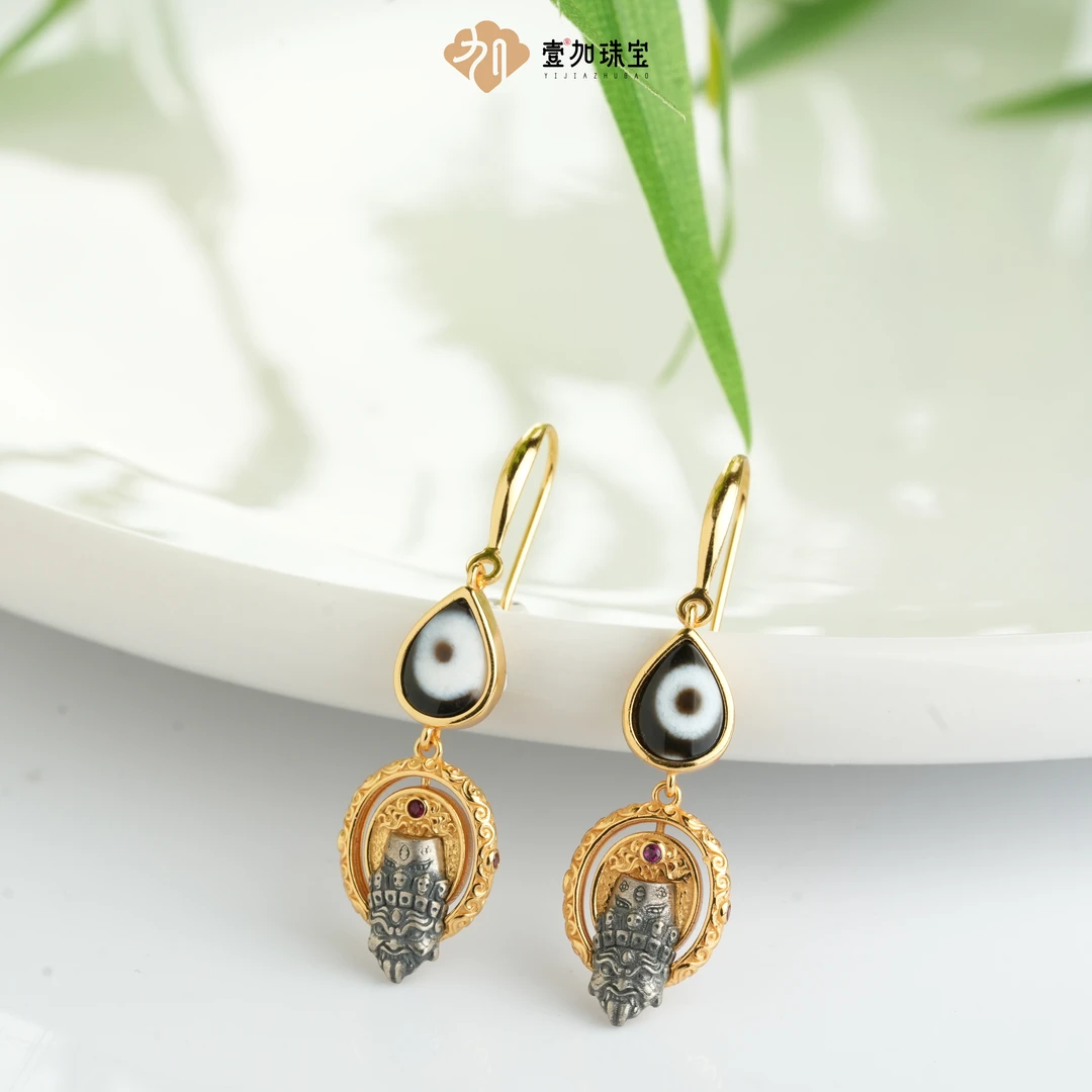 壹加田田  聚缘扎基一眼耳坠