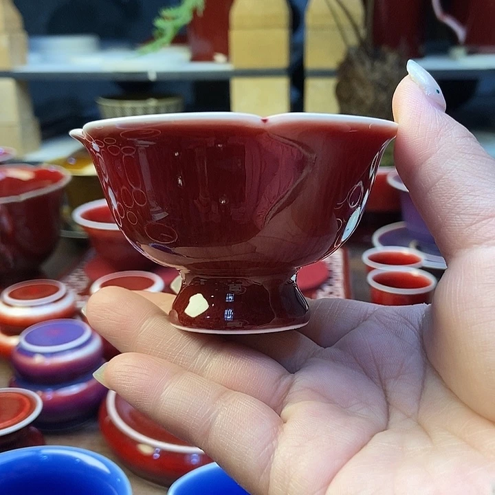 陶瓷圆*景德镇名陶坊原矿郎红