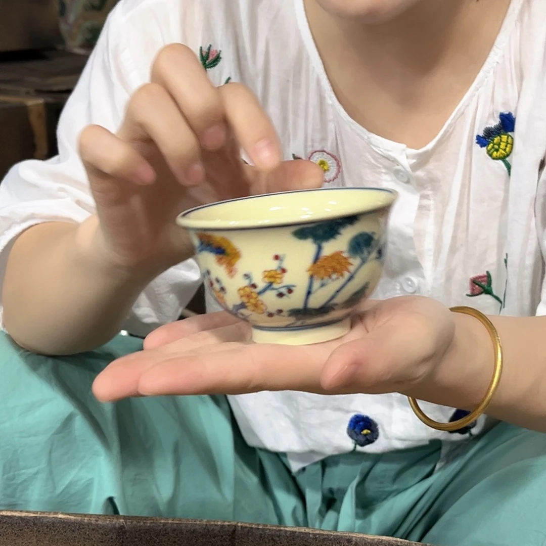 摆件//////景德镇陶瓷瓷器。黄。