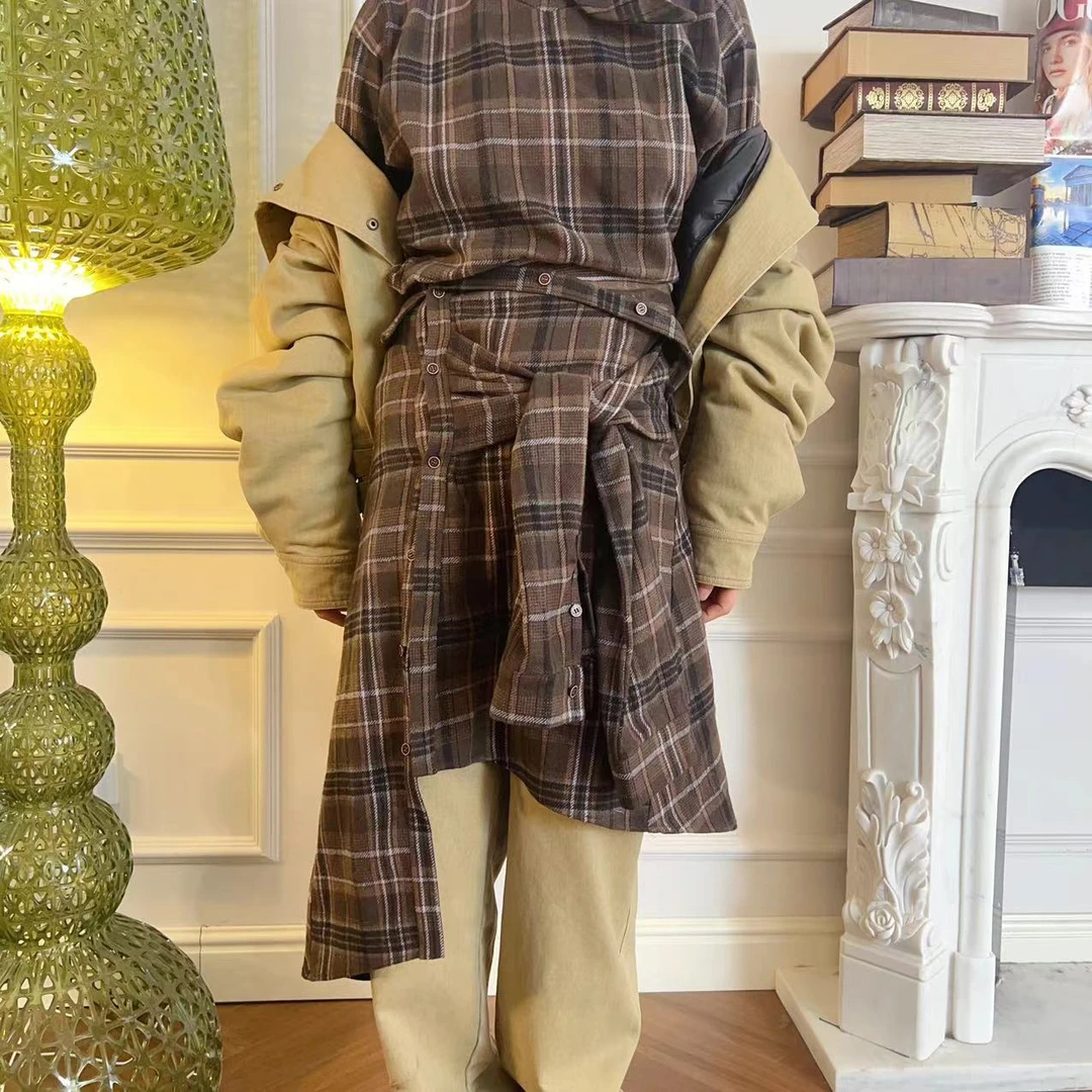 XIANPIN/鲜品秋冬新款时尚休闲百搭格子半裙