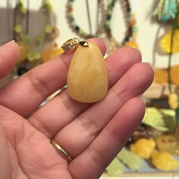 蜜蜡颈饰未镶嵌蜜蜡