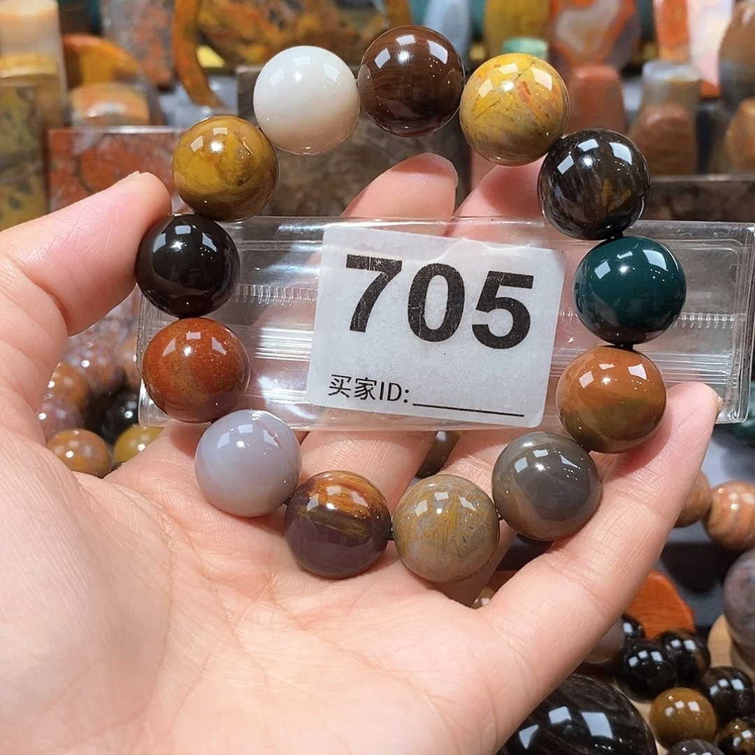 硅化玉天然北票硅化玉手串未镶嵌天然北票硅化玉手串