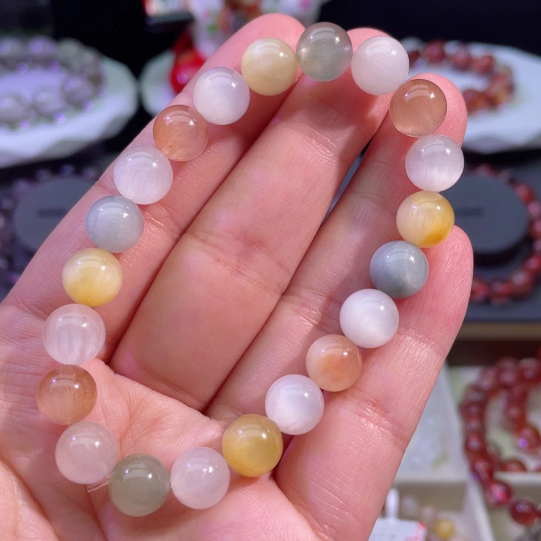 手链水晶未镶嵌彩兔毛手链