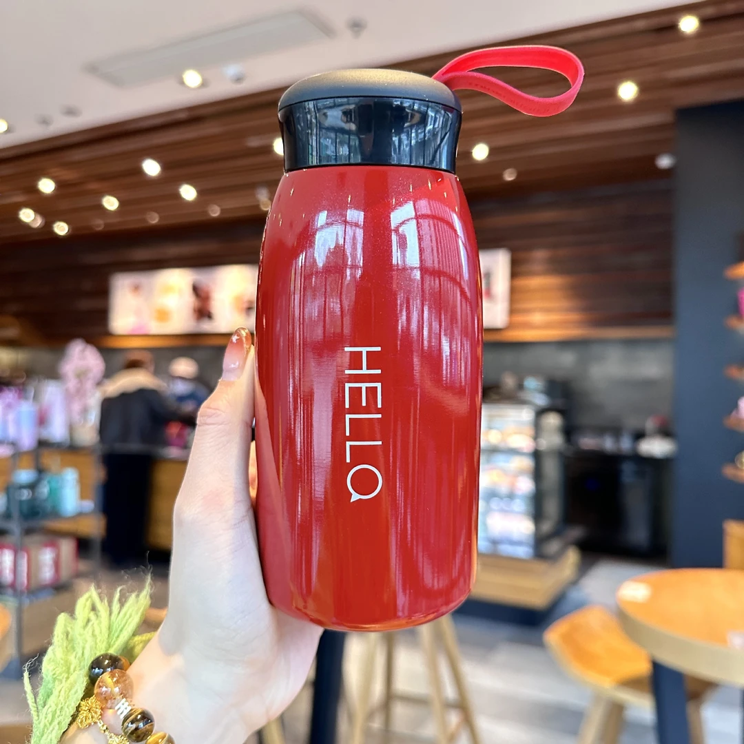 韩式商务简约大肚保温杯便携情侣不锈钢水杯潮流学生男女通用杯子