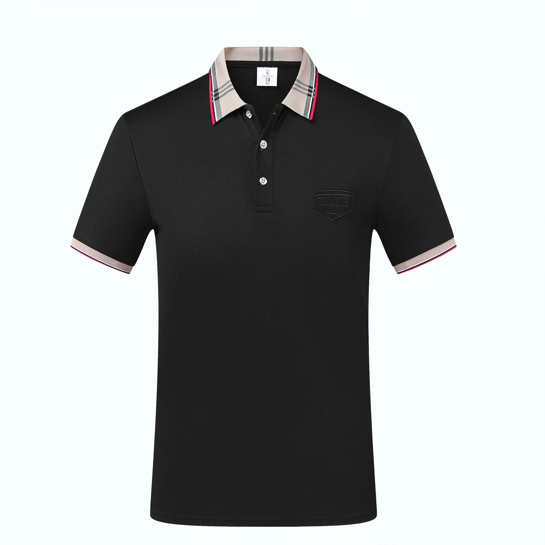 男商务翻领刺绣上衣服爸爸POLO衫透气1368