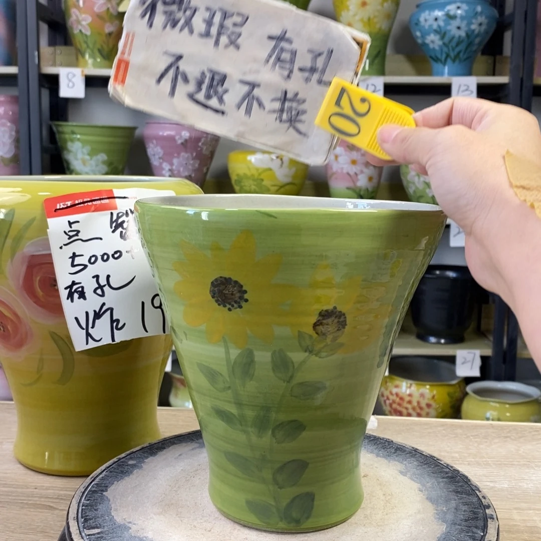 景德镇手工手绘陶瓷花盆