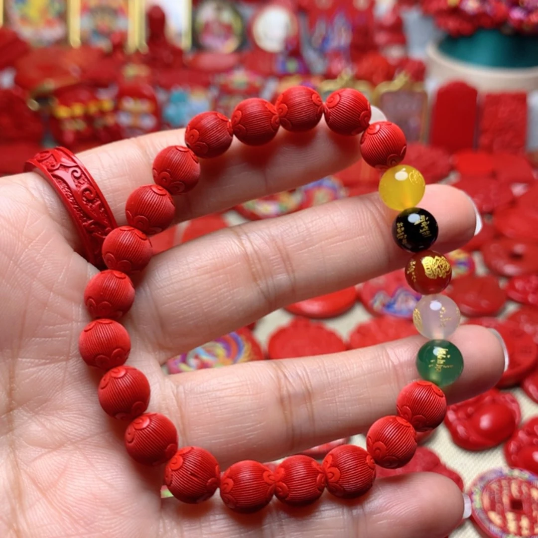 天然辰砂工艺品朱砂手串