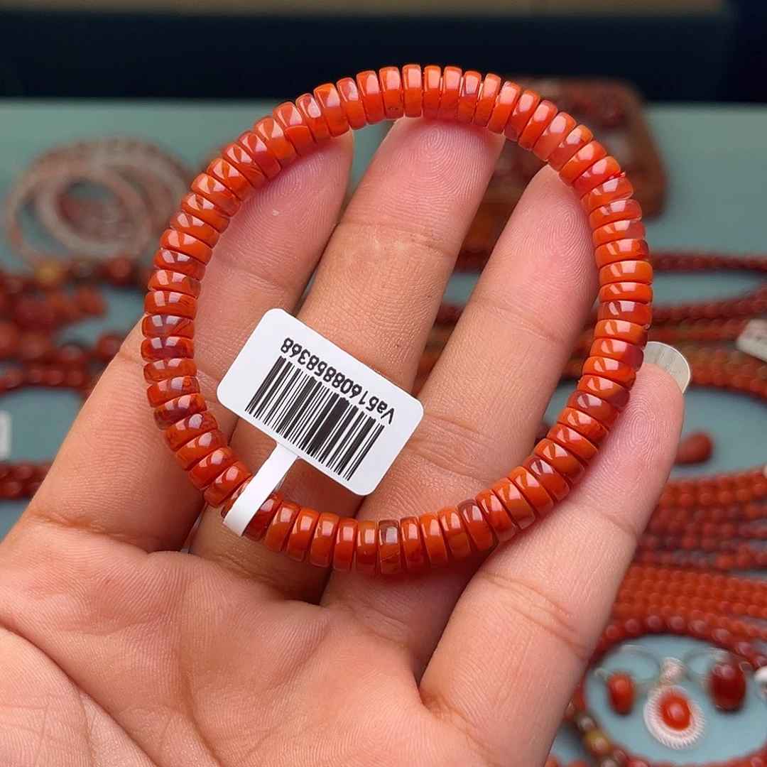 南红玛瑙未镶嵌手链药片卡6