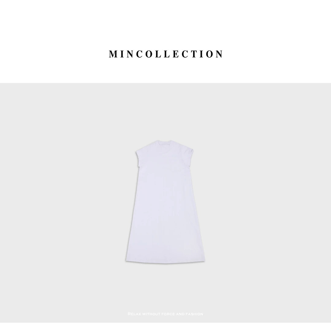 【年终折扣】长T裙/春夏慵懒风松弛感小飞袖棉质T恤裙30433