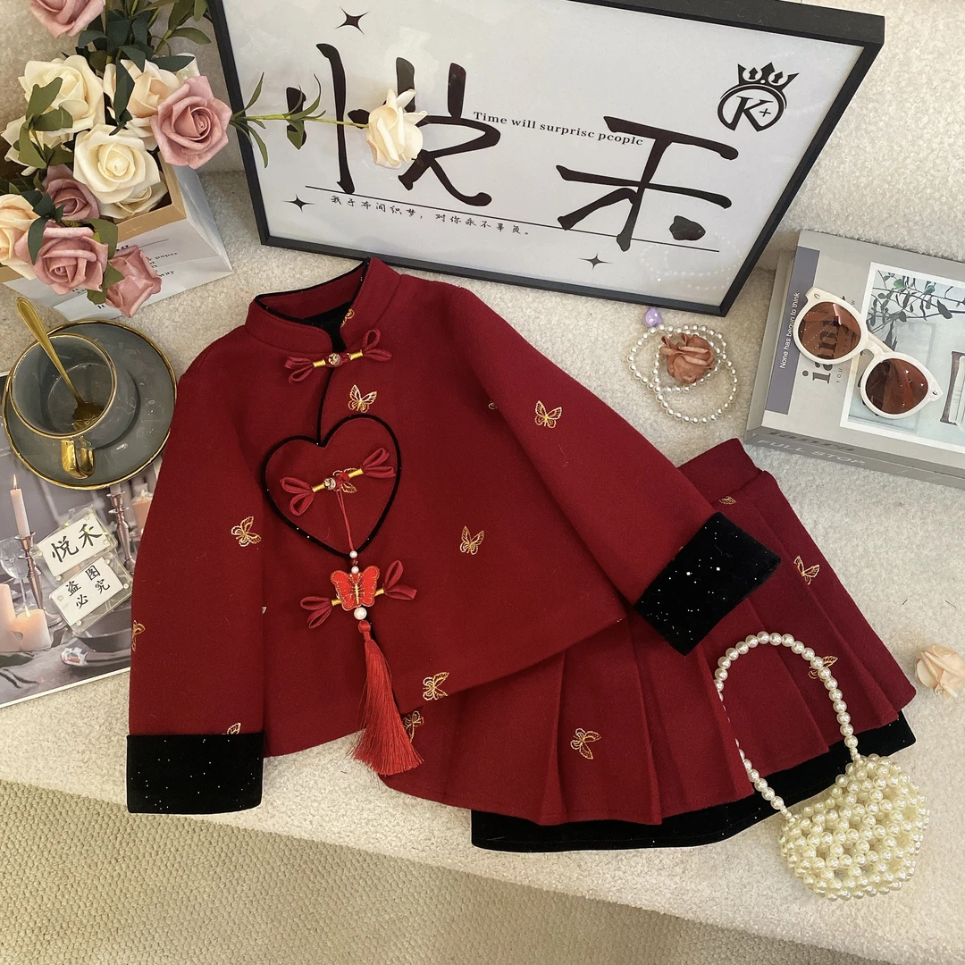 Y2【悦禾】女童新款秋冬韩版百搭洋气加厚童装套装60225