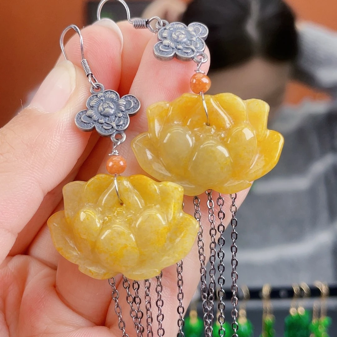 翡翠未镶嵌耳饰饰品