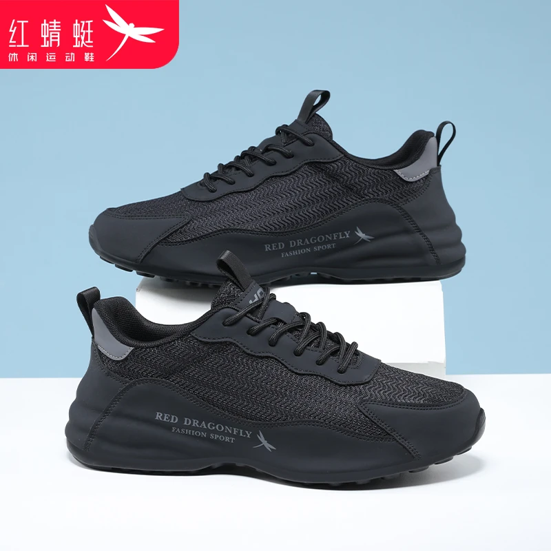红蜻蜓男鞋户外运动鞋秋冬款跑鞋男士开车专用鞋正版休闲男款
