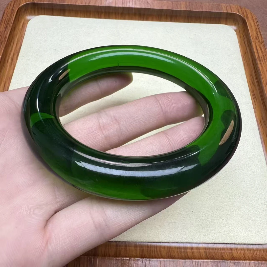 非金属珐琅手镯 绿宝 胖圆条手镯 Z221