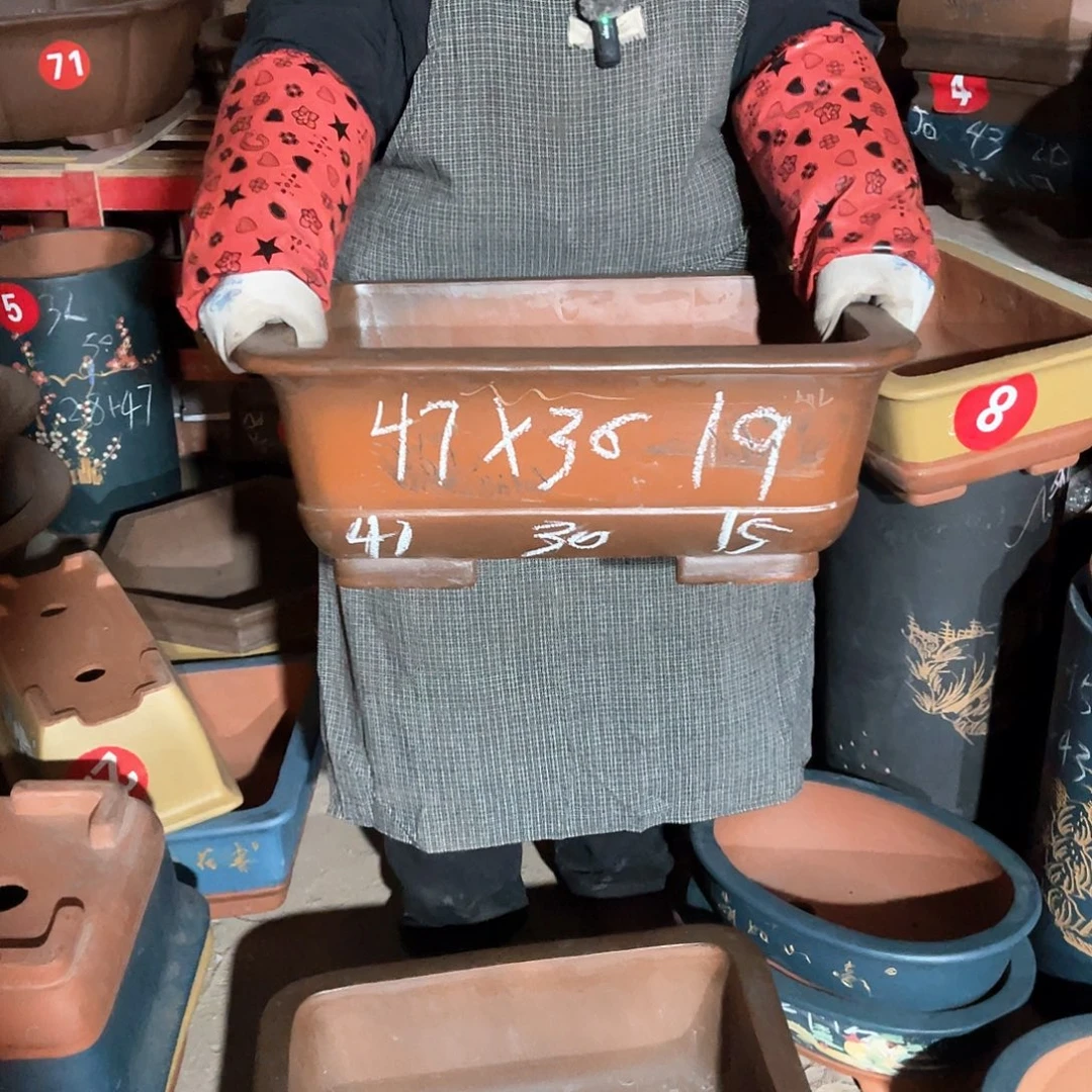 紫砂花盆长方盆一个