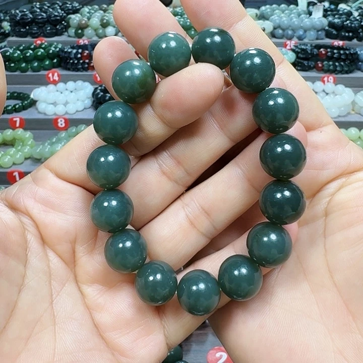 未镶嵌手链和田玉新疆且末蓝卡14