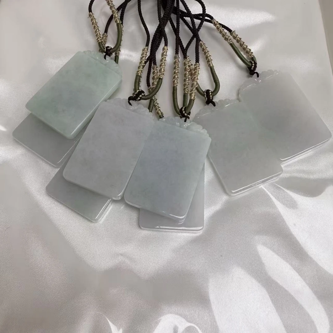 天然A货翡翠无事牌吊坠-c054-多样性发一