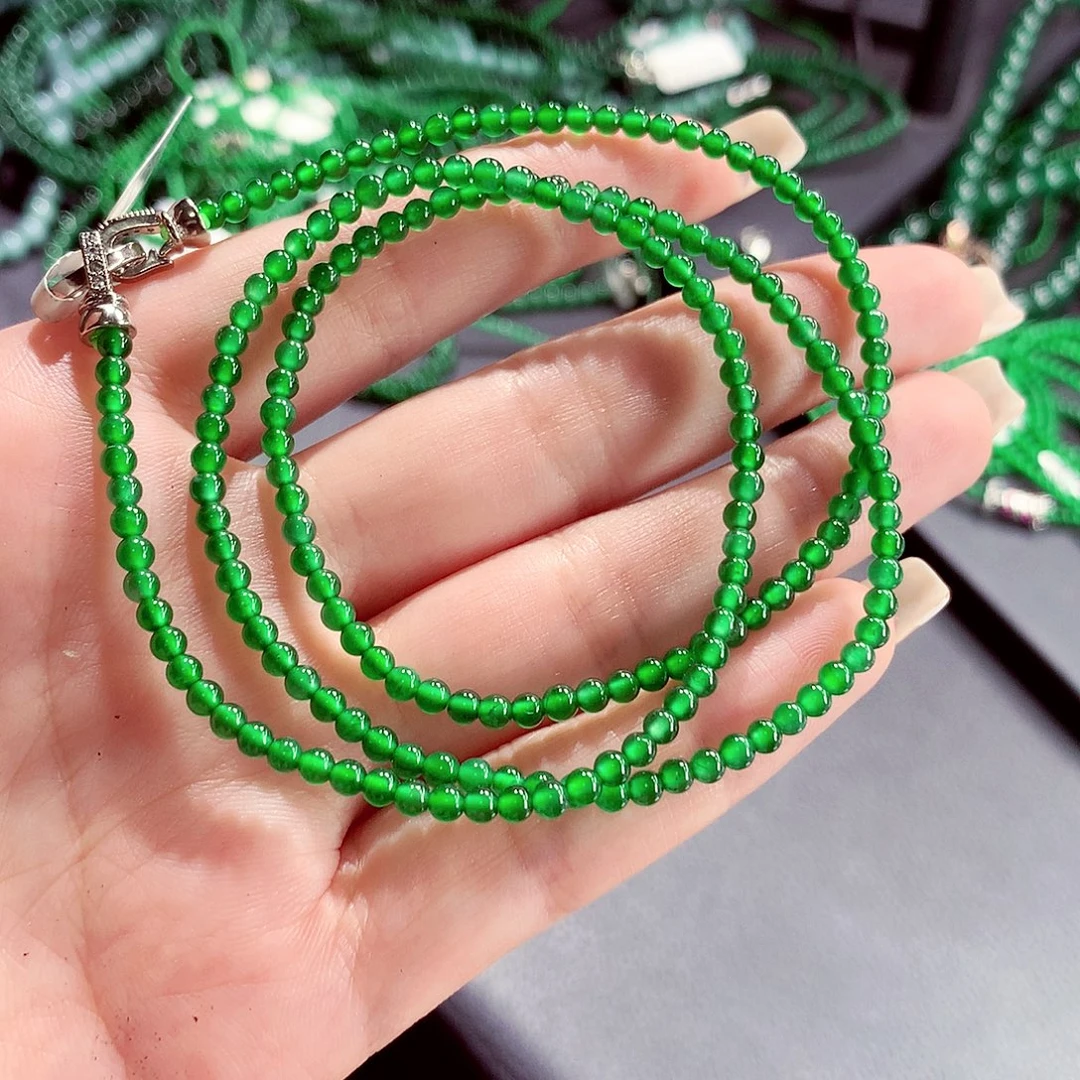 翡翠未镶嵌毛衣链