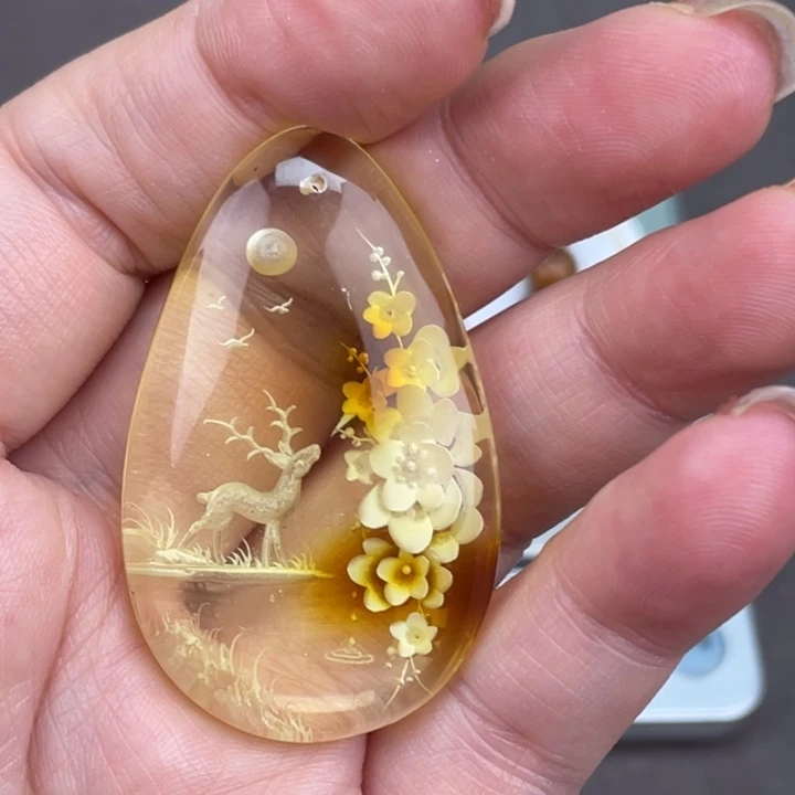 未镶嵌琥珀裸石蜜蜡943