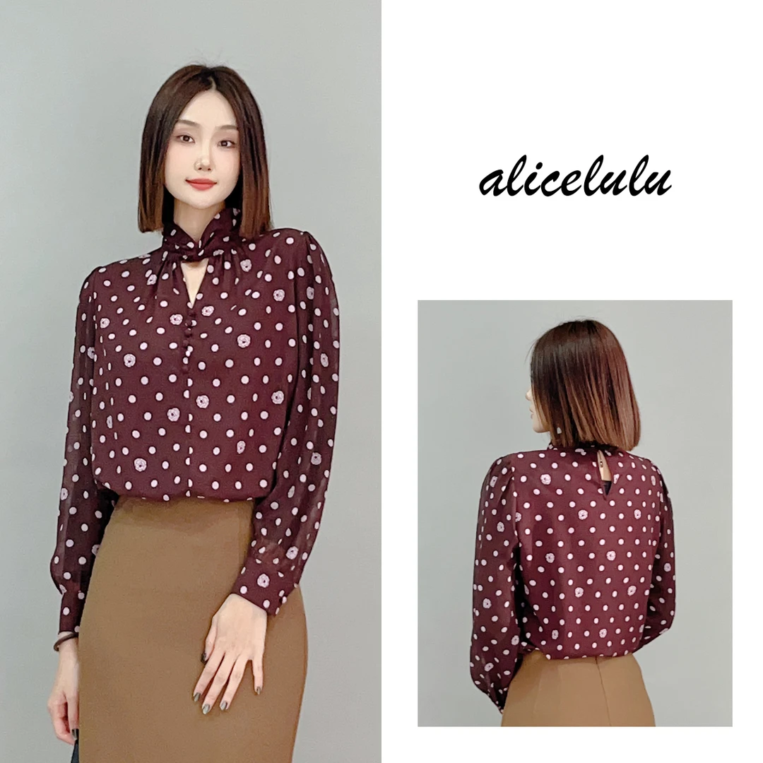 2 ALICE “都会女郎”衬衫 波点碎花 柔情浪漫 S2141408Q