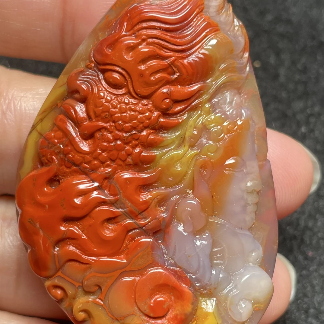 北票战国红玛瑙吊坠一念之间