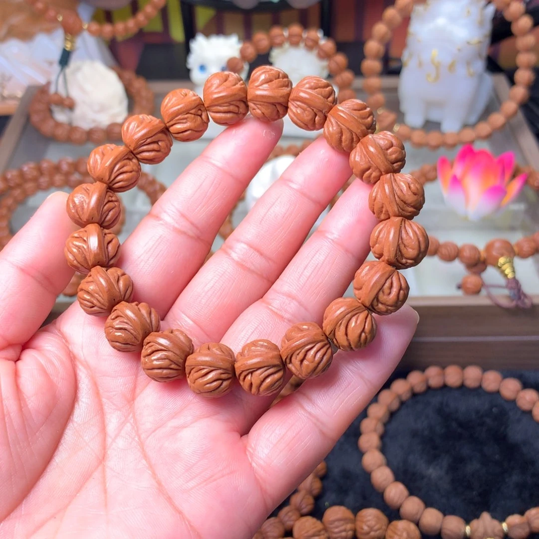 宁***远吊坠桃核双脊龙手串14