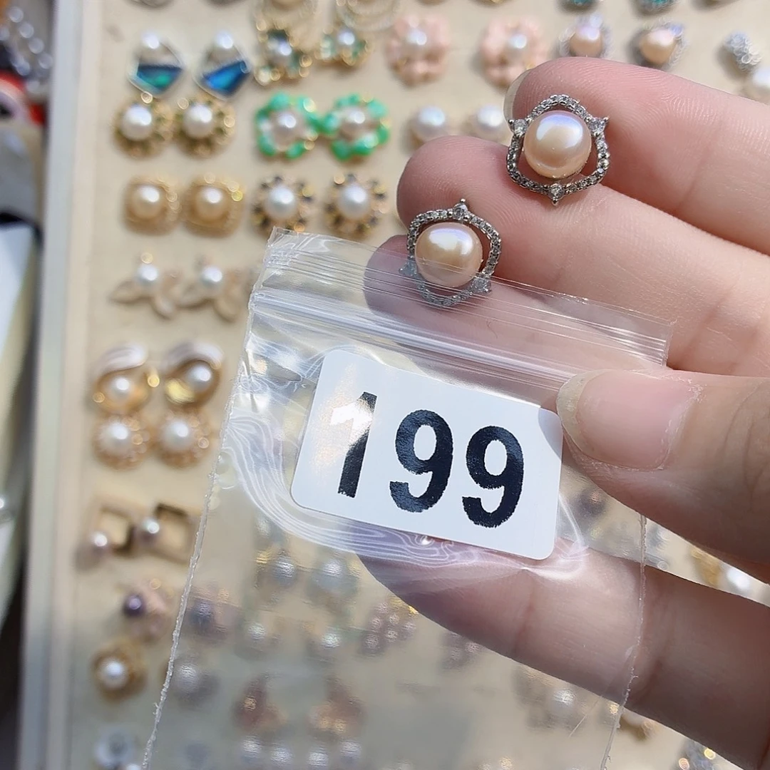 合金耳饰淡水珍珠