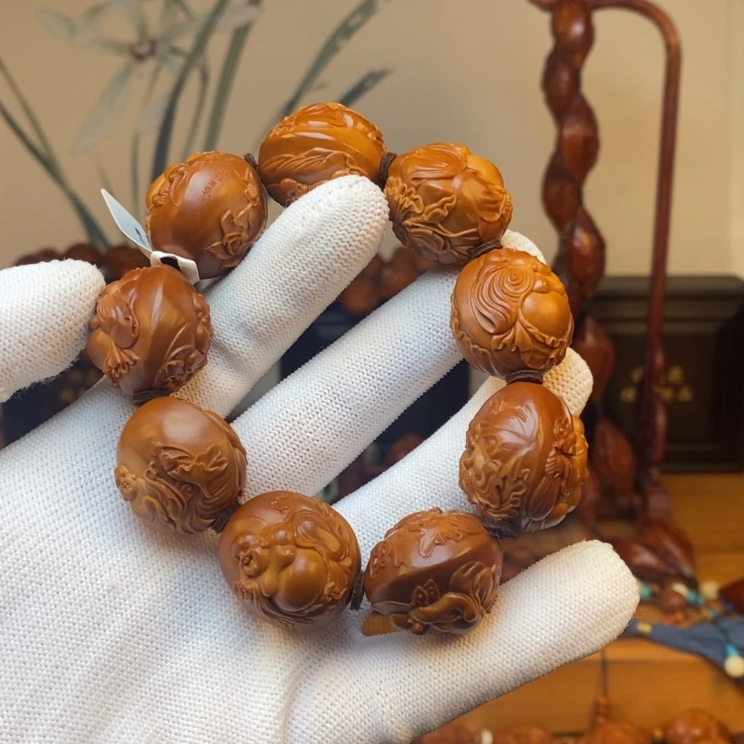 橄榄核手串曹华老师莲花童子弥勒2.3×2.4